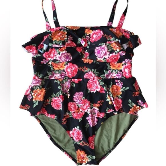 Terra & Sky Women's Plus 2X(20W-22W) One Piece Swimsuit Tummy Control - Picture 1 of 3